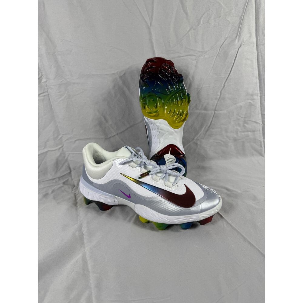 Nike Alpha Huarache Elite 4 Baseball Cleats Mens 12 Low Rainbow FQ7724-106 Shoes